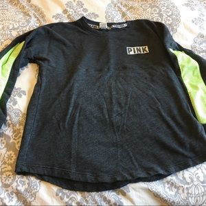 Vs pink varsity crew dark gray with mesh sz Large